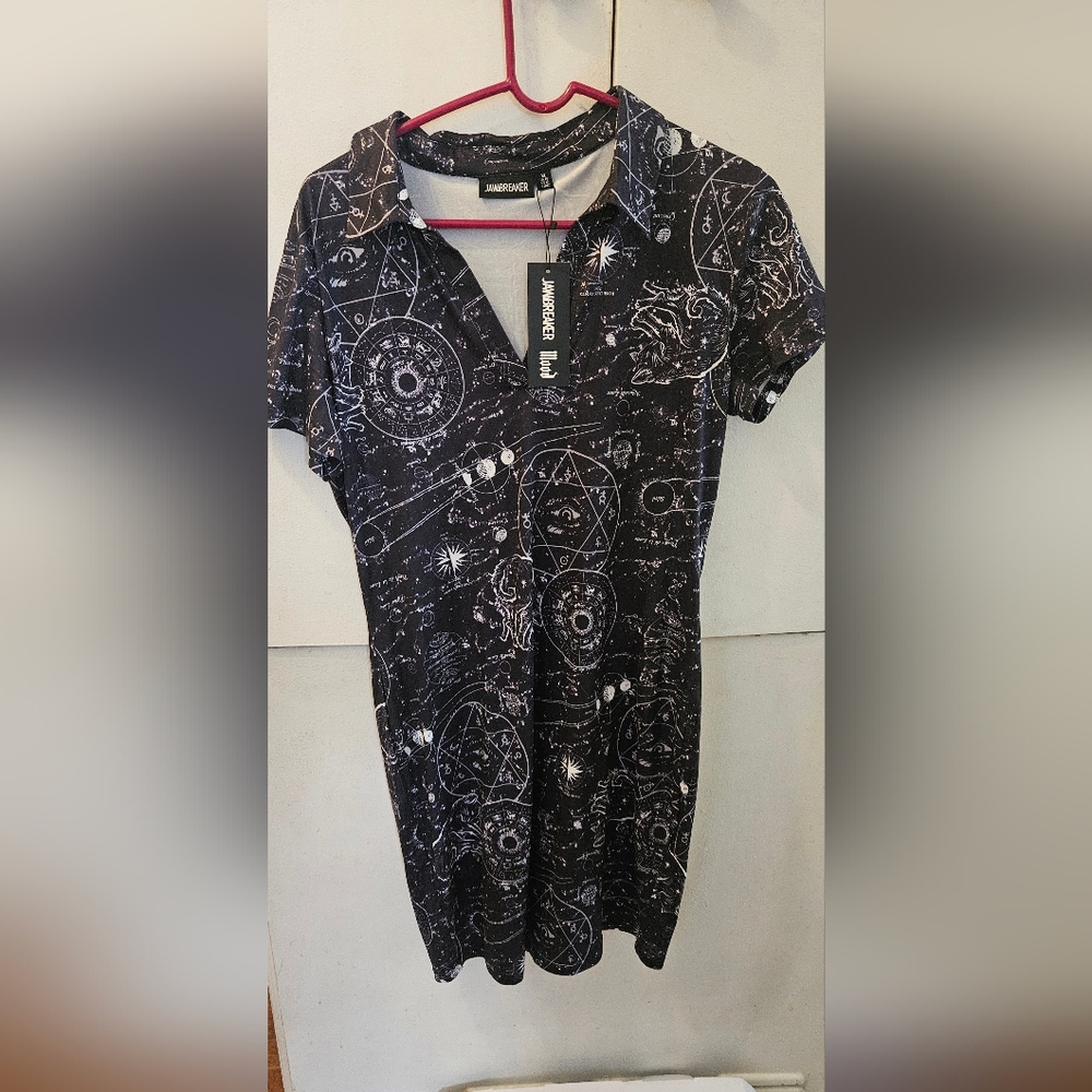 Jawbreaker - Black and White Graphic Polo Dres -XL